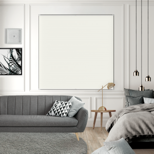 Tensioned Dovestone Blackout Cream Pleated Honeycomb Blind Bottom Up Open