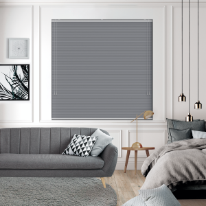 Free Hanging Dovestone Blackout Grey Pleated Honeycomb Blind Bottom Up Top Down Open