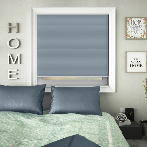Free Hanging Dovestone Blackout Sky Pleated Honeycomb Blind Bottom Up Closed