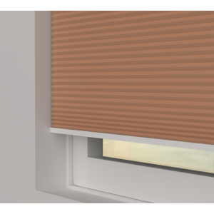 Free Hanging Dovestone Blackout Terra Pleated Honeycomb Blind Side View