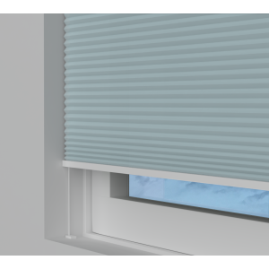 Tensioned Dovestone Lagoon Pleated Honeycomb Blind Bottom Up Top Down Closed