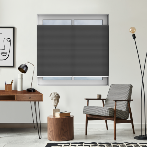 Tensioned Dovestone Onyx Pleated Honeycomb Blind Bottom Up Closed