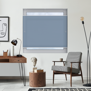 Free Hanging Dovestone Sky Pleated Honeycomb Blind Bottom Up Top Down Closed