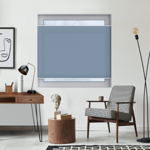 Tensioned Dovestone Sky Pleated Honeycomb Blind Bottom Up Closed