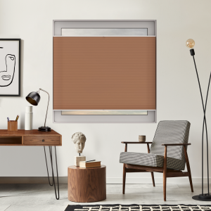 Tensioned Dovestone Terra Pleated Honeycomb Blind Bottom Up Closed