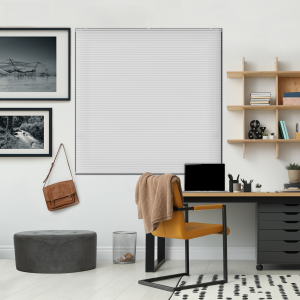 Free Hanging Dovestone White Pleated Honeycomb Blind Bottom Up Top Down Open