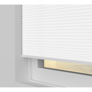 Free Hanging Dovestone White Pleated Honeycomb Blind Side View