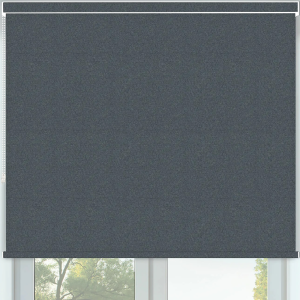 Durham Blackout Denim No Drill Roller Blinds Frame