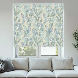 Eden Palm Blue Pelmet Roller Blinds