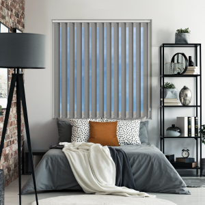 Eden Shadow Grey Vertical Blinds Open