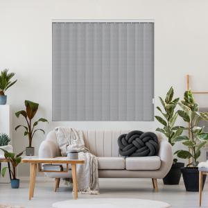 Elara Mineral Rigid PVC Replacement Vertical Blind Slats Closed