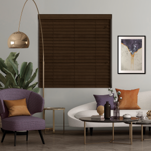 Fired Walnut Wood Venetian Blinds