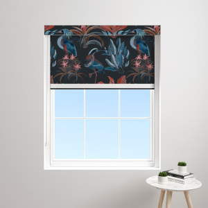 Flamingo Dark Electric BlocOut Cassette Blinds Edge Fit