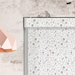 Floral Scatter Blush Pelmet Roller Blinds Product Detail