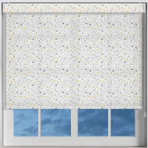 Floral Scatter Mustard Pelmet Roller Blinds Frame