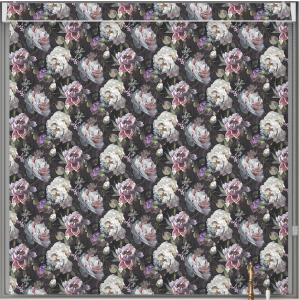 Florina Midnight No Drill Roller Blind Cropped Image