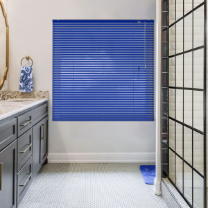 Gloss Indigo Venetian Blinds Open