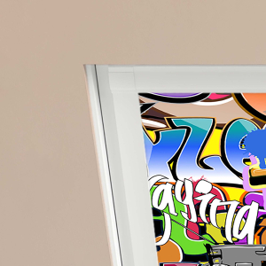 Graffiti (BLACKOUT) Fakro Roof Window Blinds Detail White Frame
