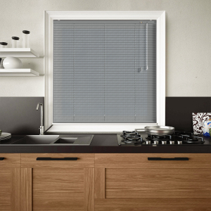 Grey Perforated Venetian Blinds