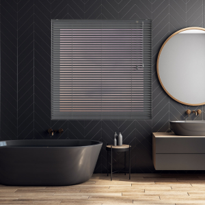 Hammered Anthracite Venetian Blinds Open