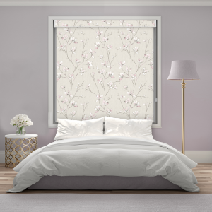 Iris Blush Blackout No Drill Roller Blind