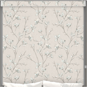 Iris Sky Blackout No Drill Roller Blind Cropped Image