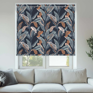 Island Palm Lagoon Pelmet Roller Blinds
