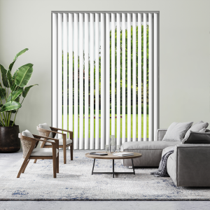 Jeren Brilliant White Replacement Vertical Blind Slats Open