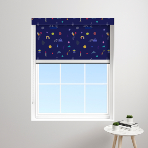 Joyful Cosmonaut XL Bloc Blinds Cassette Blinds Inside Fit Close Up