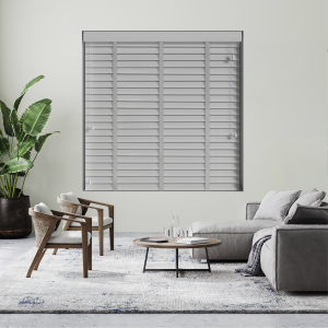 Kalm with Lunar Tape Wood Venetian Blinds