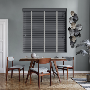 Khol with Lunar Tape Wood Venetian Blinds