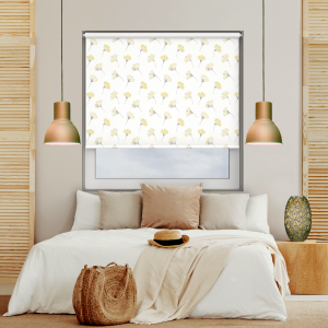 Kyoto Yellow Blackout Cordless Roller Blind Image 2