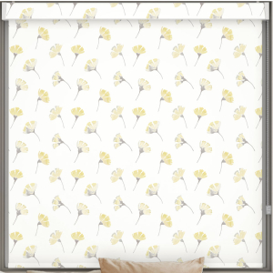 Kyoto Yellow Blackout No Drill Roller Blind Cropped Image
