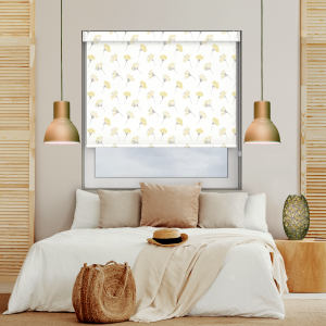 Kyoto Yellow Blackout Pelmet Roller Blind Image 2