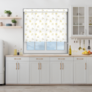 Kyoto Yellow Pelmet Roller Blind Image 2