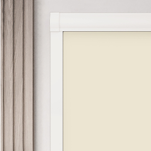 Latte Electric BlocOut Cassette Blinds Inside Fit Close Up