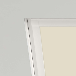 Latte (BLACKOUT) Fakro Roof Window Blinds Detail White Frame