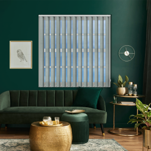 Linen Duck Egg Replacement Vertical Blind Slats Open