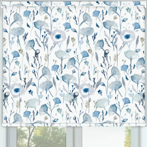 Loftus Blue No Drill Roller Blinds Frame