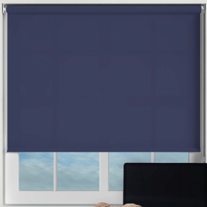 Luxe Dark Blue Roller Blinds Frame