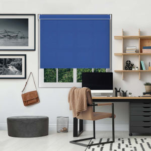 Luxe Glacier Blue Pelmet Roller Blinds