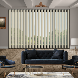 Luxe Vanilla Replacement Vertical Blind Slats Open