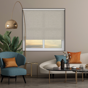 Lyra Beige Cordless Roller Blind Image 2