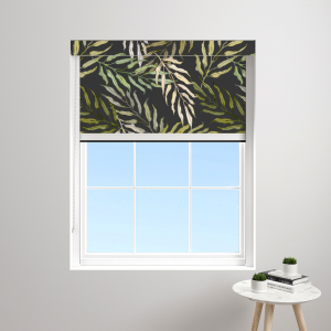 Majestic Palms Dark XL Bloc Blinds Cassette Blinds Inside Fit Close Up