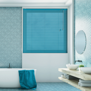 Matt Bluegreen Venetian Blinds Open