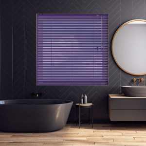 Matt Purple Venetian Blinds Open
