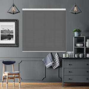 Maven Graphite Grey Cordless Honeycomb Pleated Blind Closed