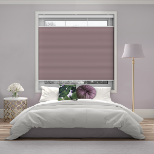 Maven Pink Blackout Cordless Top Down Bottom Up Honeycomb Pleated Blind Open