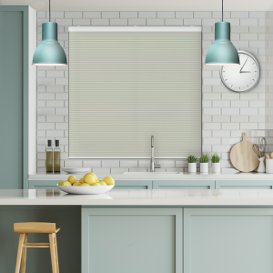 Maven Sapling Green Cordless Honeycomb Pleated Blind Closed