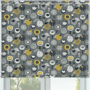 Meadowlark Midnight Pelmet Roller Blinds Frame